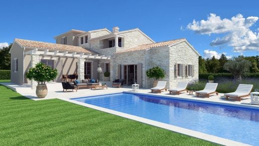 Luxury villa White Mansion 2 Istria with heated pool, private parking, Wifi internet, BBQ ,private garden, playroom, pets allowed