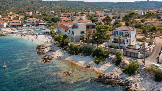 Luxury beachfront villa Sensation with private heated pool, sauna, gym, and jacuzzi on Ciovo